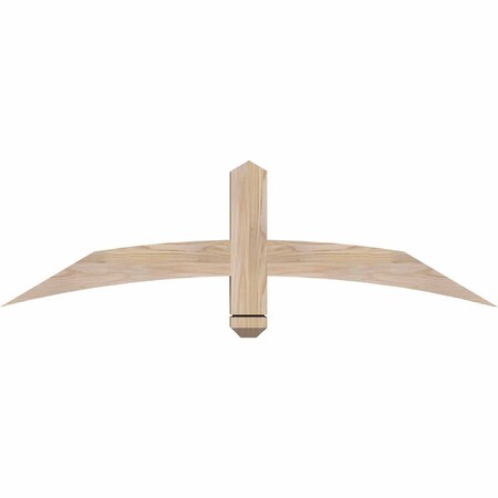 Ekena Millwork Bellingham Smooth Timber Gable Bracket, Douglas Fir, 48"W x 14"H x 3 1/2"D x 3 1/2"F, 7/12 Pitch GBW048X14X0404BEL00SDF